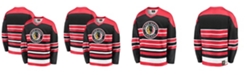 Fanatics Men's Branded Red and Black Chicago Blackhawks Premier Breakaway Heritage Blank Jersey